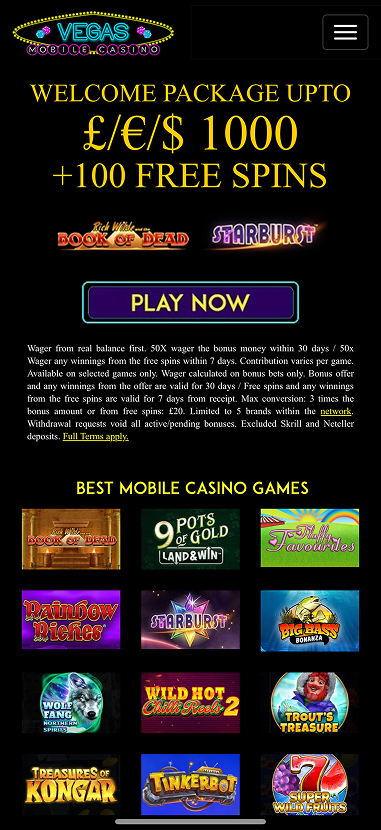 Vegas Mobile Casino gallery image 1