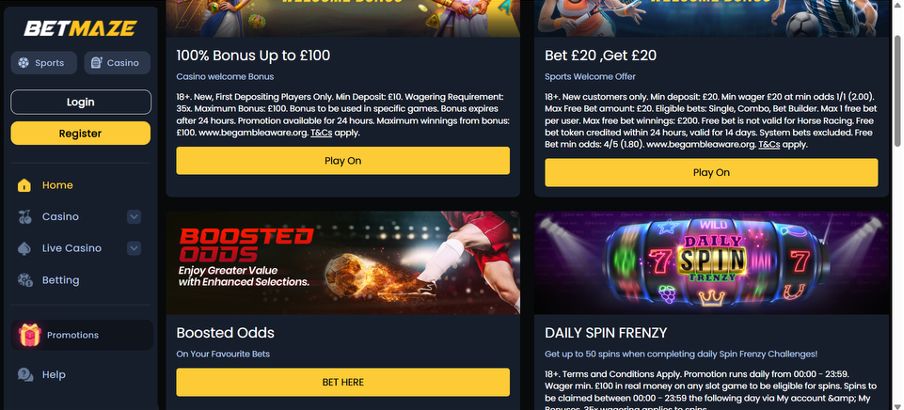 BetMaze Sports Review 2025: Bet £20, Get £20 in Free Bets