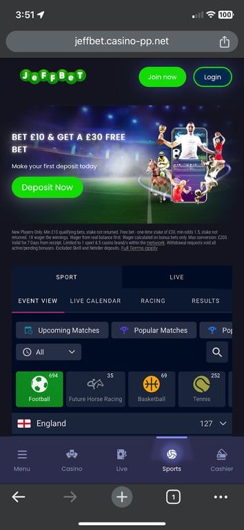 Jeffbet bookmaker review: Everything you need to know