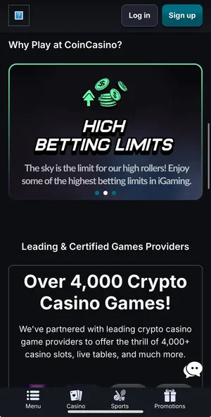 CoinCasino casino review | Up to $30,00 & 50 free spins | FIRST