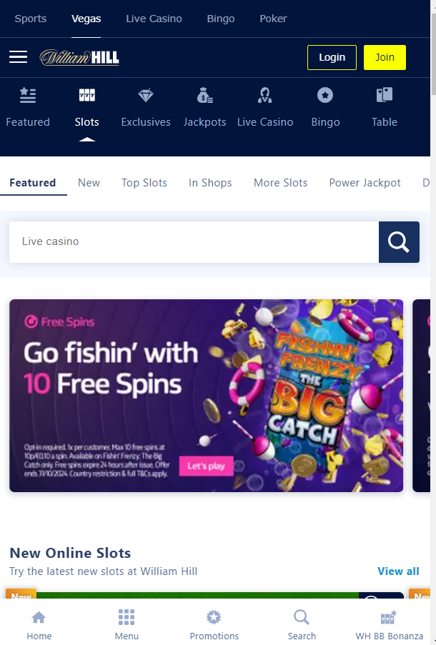 William Hill Vegas Casino Review 2025: Get £40 in Free Bets with a £10 Stake