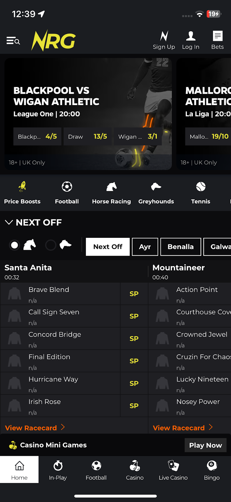 NRG bookmaker review: Everything you need to know