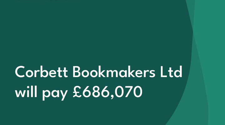 Corbett Bookmakers to pay £686,000 UKGC fine amid anti-money laundering failings