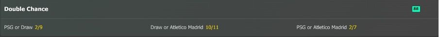 What does double chance mean in betting?
