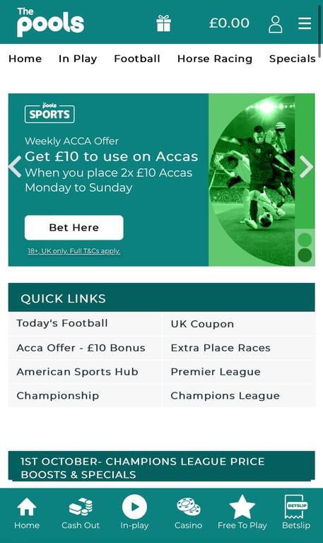 The Pools bookmaker review: Everything you need to know
