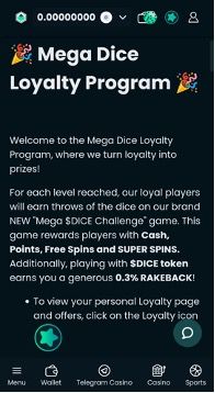 Mega Dice Casino | 200% bonus up to 1 BTC 
