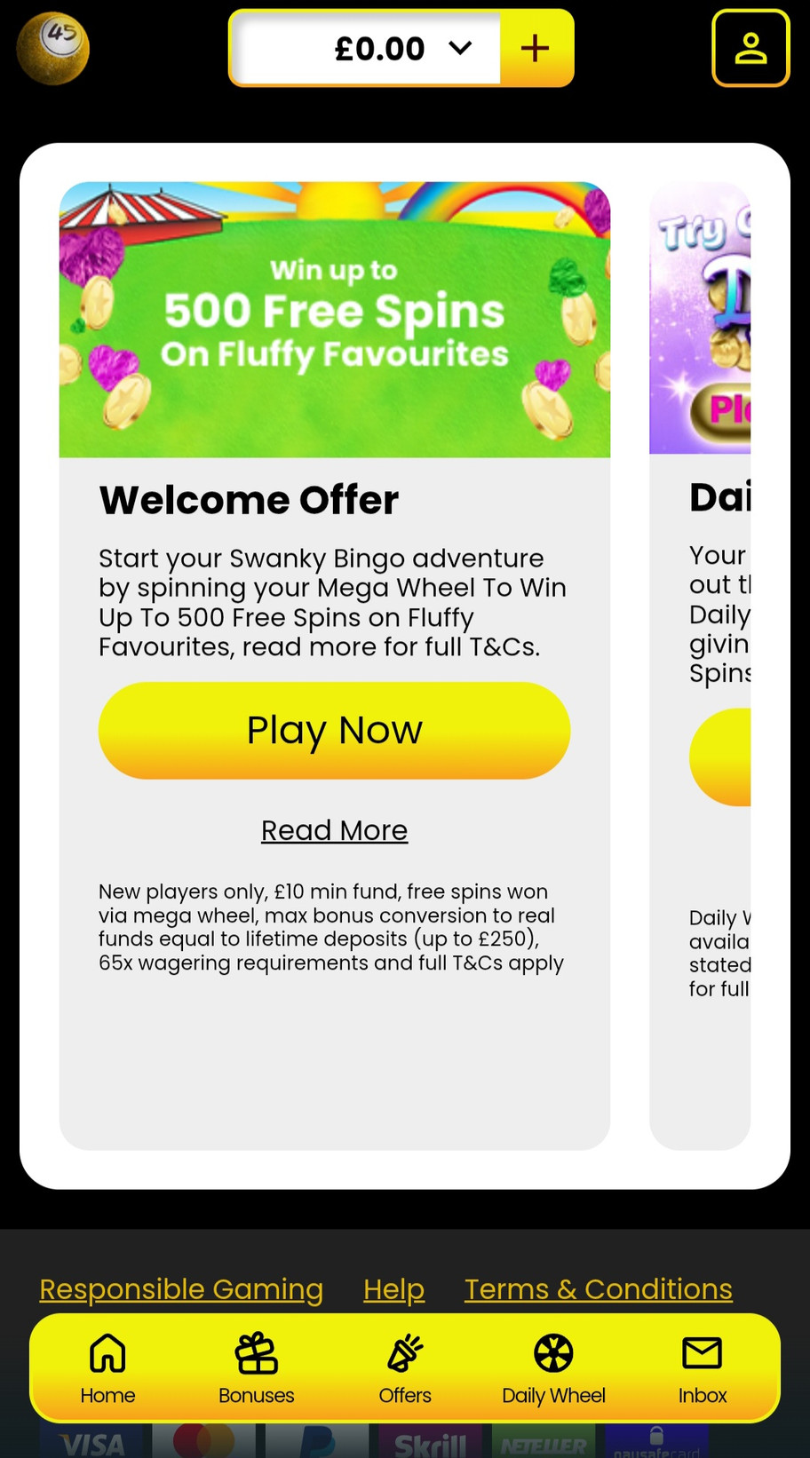 Swanky Bingo Casino Review | Up to 500 spins bonus | FIRST