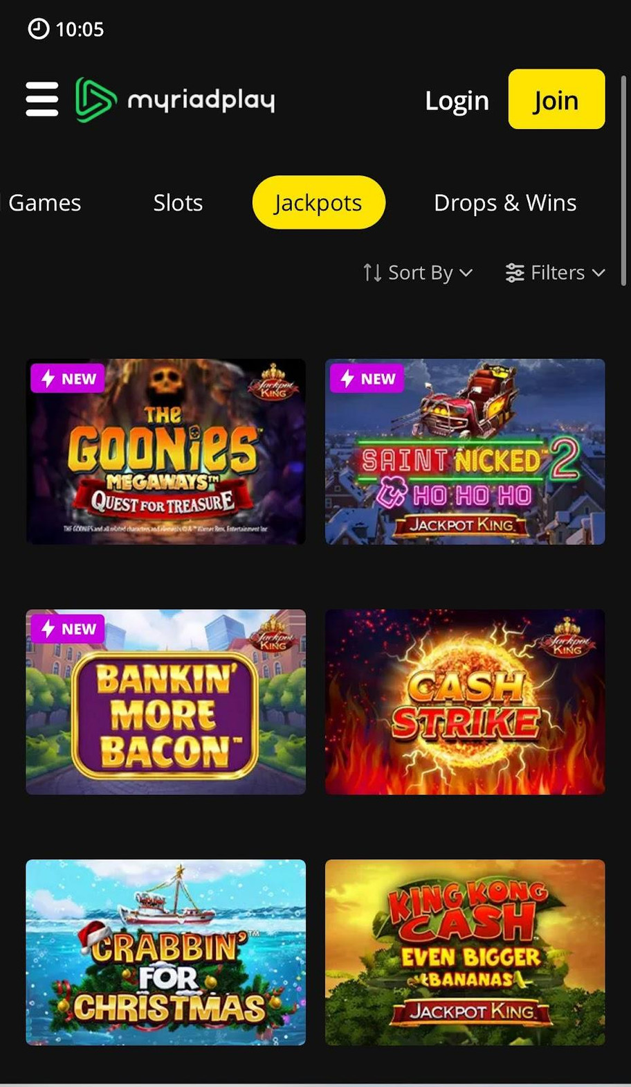 Myriad Play Casino review | £200 and 100 free spins welcome bonus | FIRST