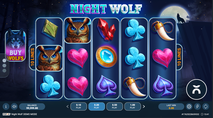 Night Wolf Slot released by PopOK Gaming – features & where to play