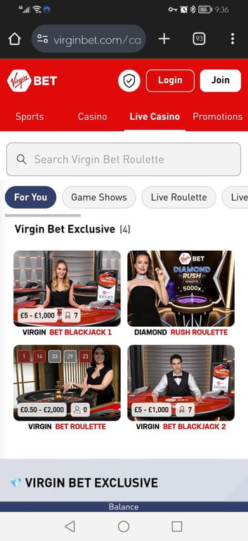 Virgin Bet Casino gallery image 2
