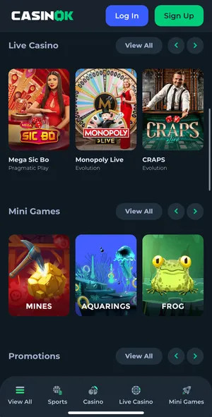 CasinOK crypto casino review | Up to €2000 in free bets | FIRST