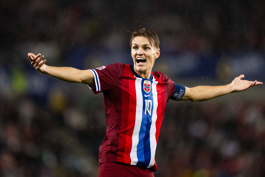 IMAGO Captain Martin Odegaard will lead his Norway team against Moldova on Saturday