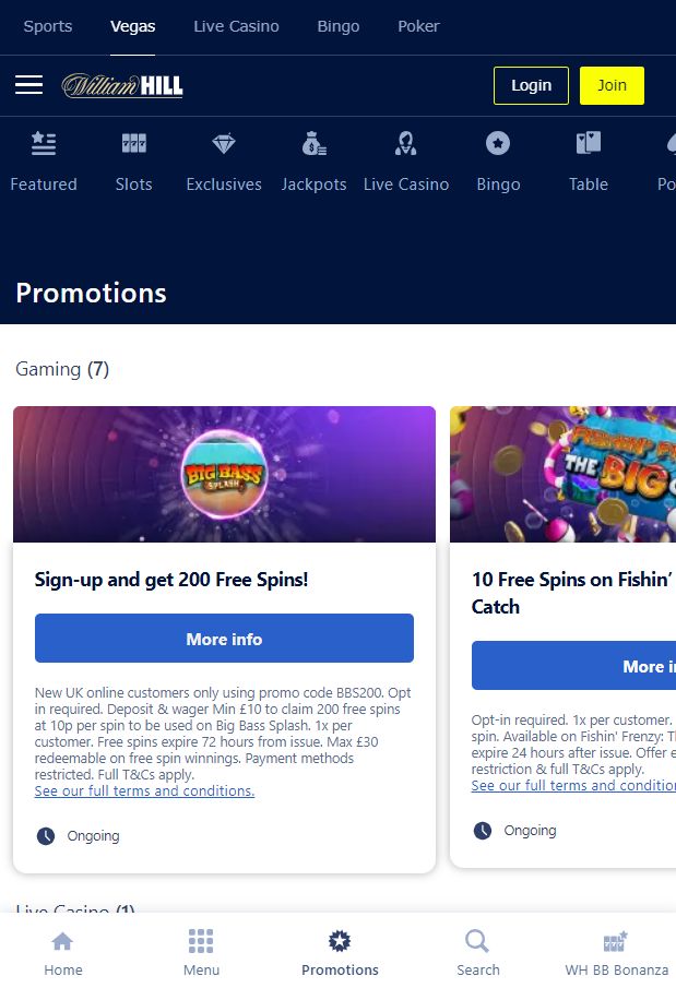 William Hill Vegas Casino Review 2025: Get £40 in Free Bets with a £10 Stake