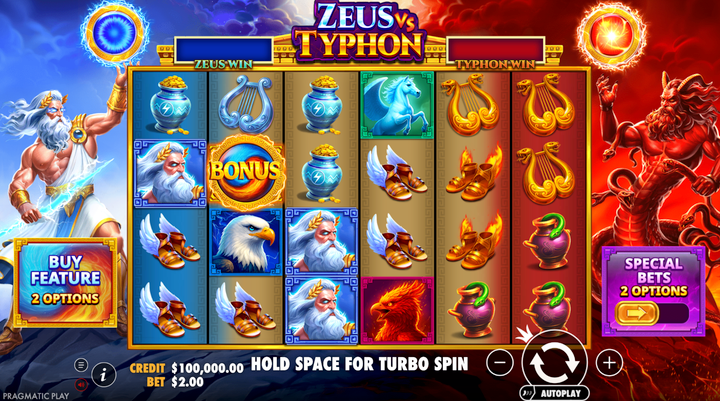 Zeus vs Typhon slot released – features, RTP & free play demo