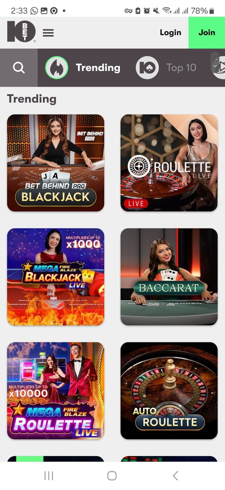 10bet Casino gallery image 9
