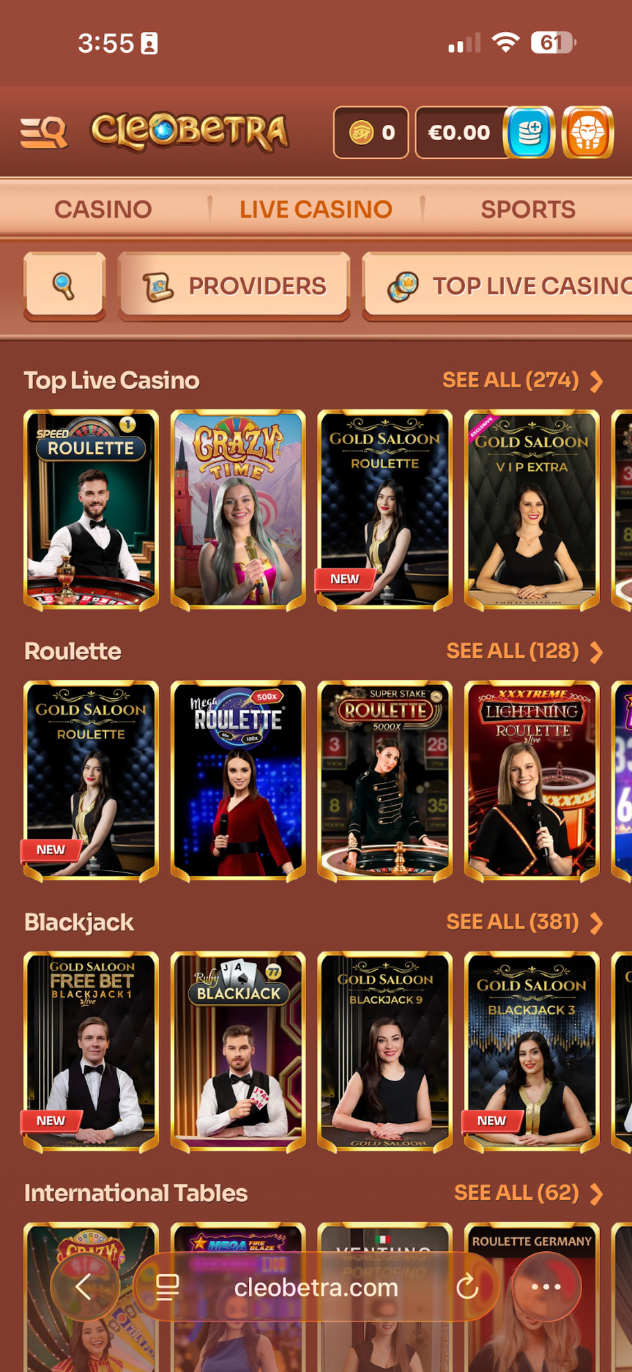 Cleobetra casino review | €1000 and 350 free spins bonus | FIRST