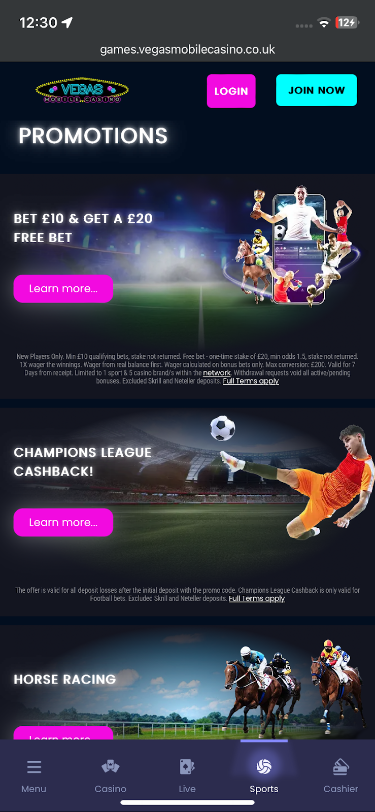 Vegasmobilecasino bookmaker review: Everything you need to know