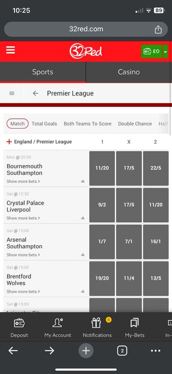 32red bookmaker review: Everything you need to know