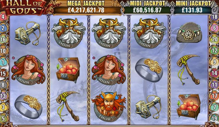 Hall of Gods Mega progressive jackpot now more than €3m