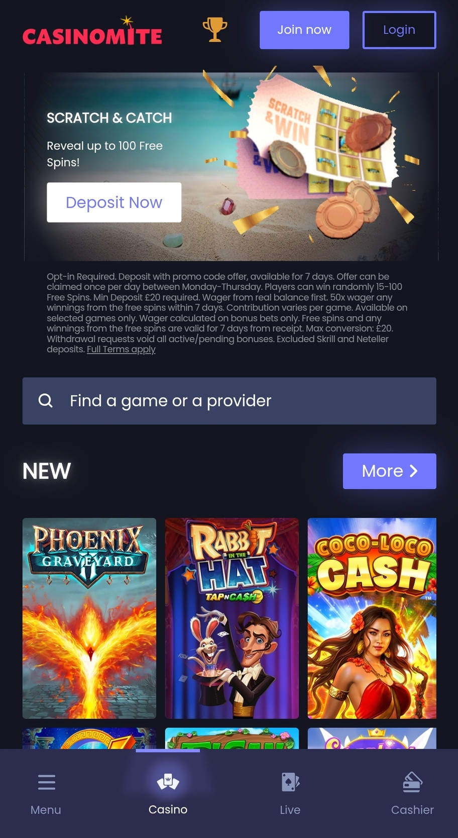 Casinomite casino Review | £100 for new players | FIRST