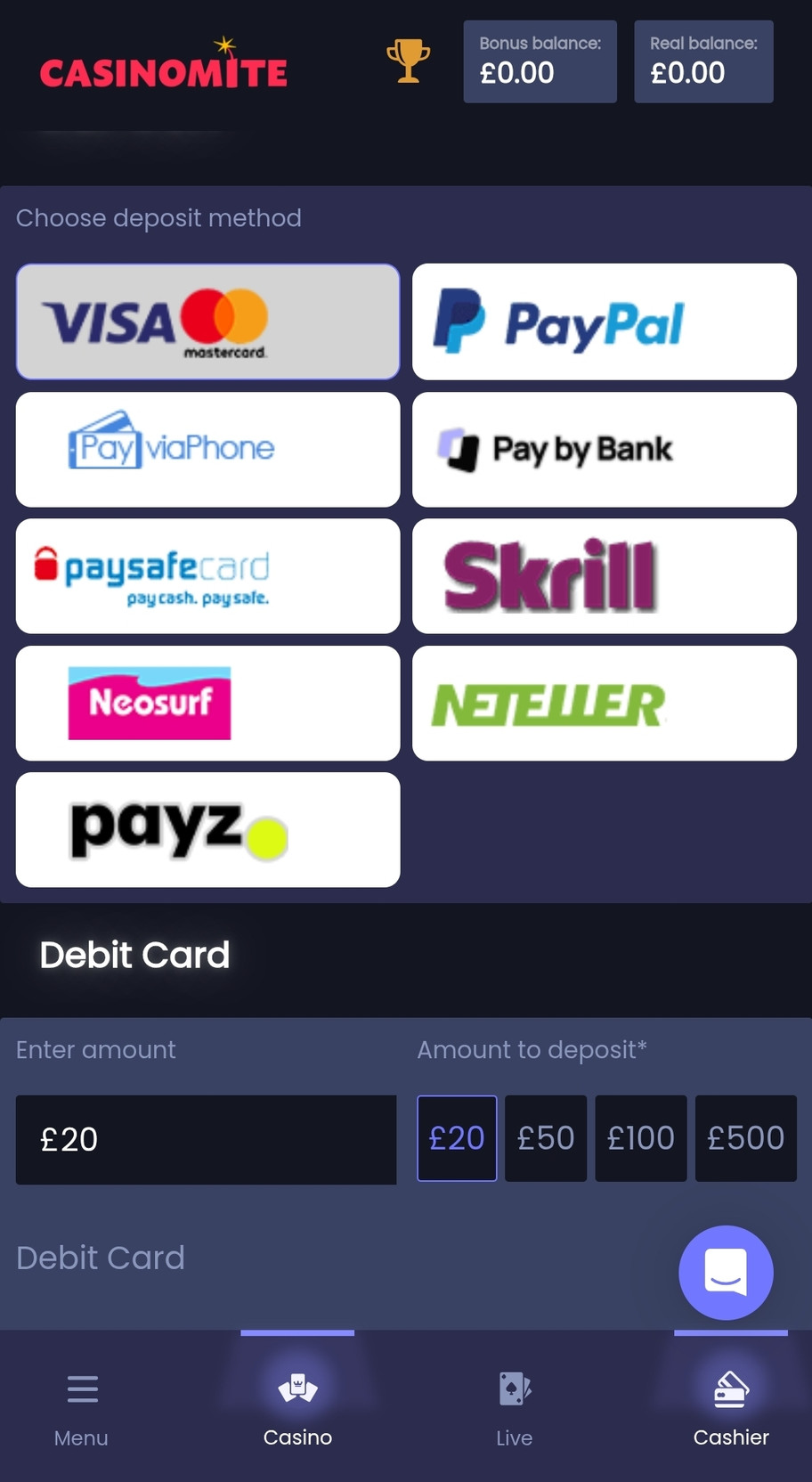 Casinomite casino Review | £100 for new players | FIRST