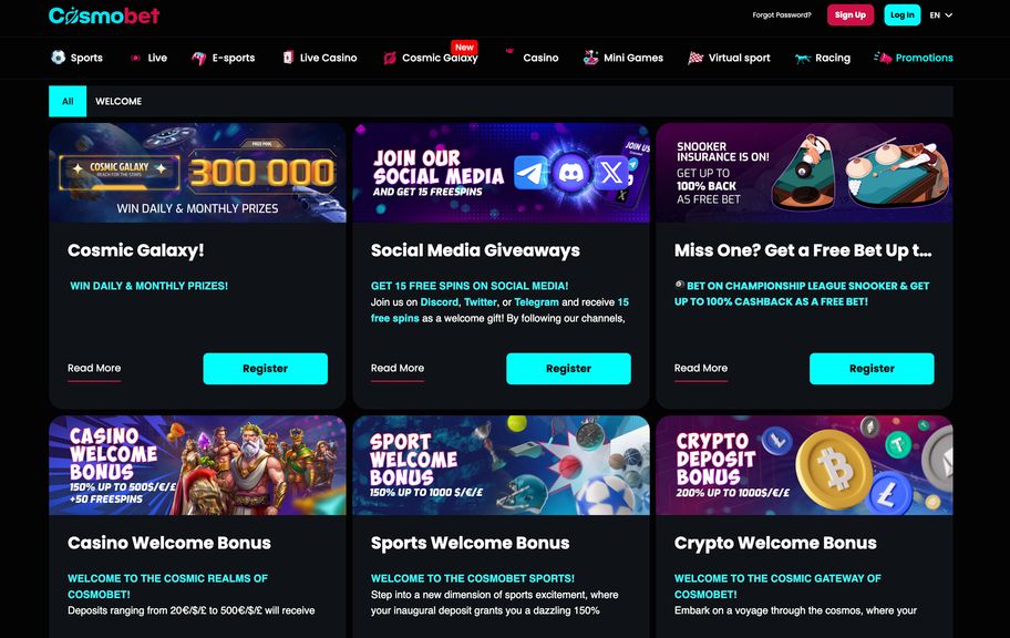 Cosmobet casino review 2025 | Claim your huge welcome package now