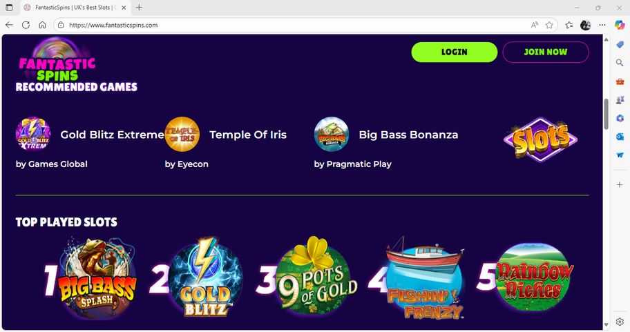 Fantastic Spins review | Up to 250 free spins on offer