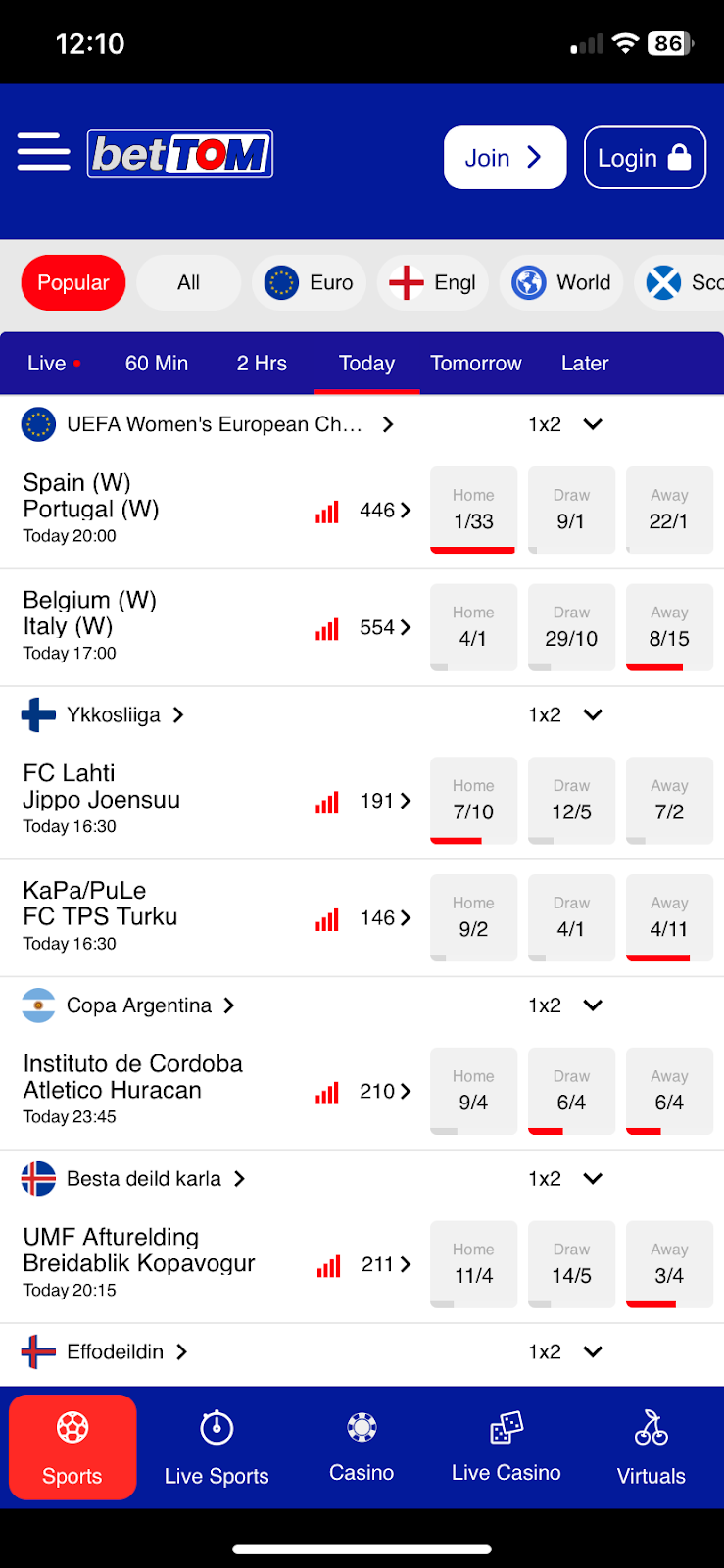 BetTom bookmaker review: Everything you need to know
