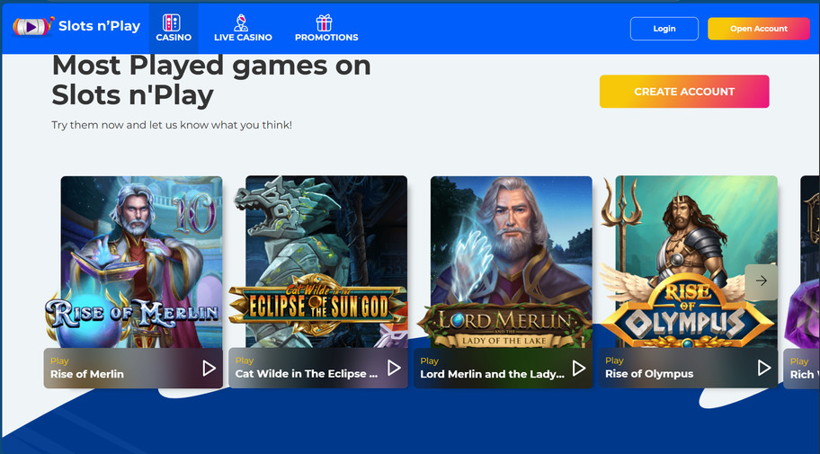Slots n'Play casino review | Up to £100 bonus plus 100 free spins | FIRST