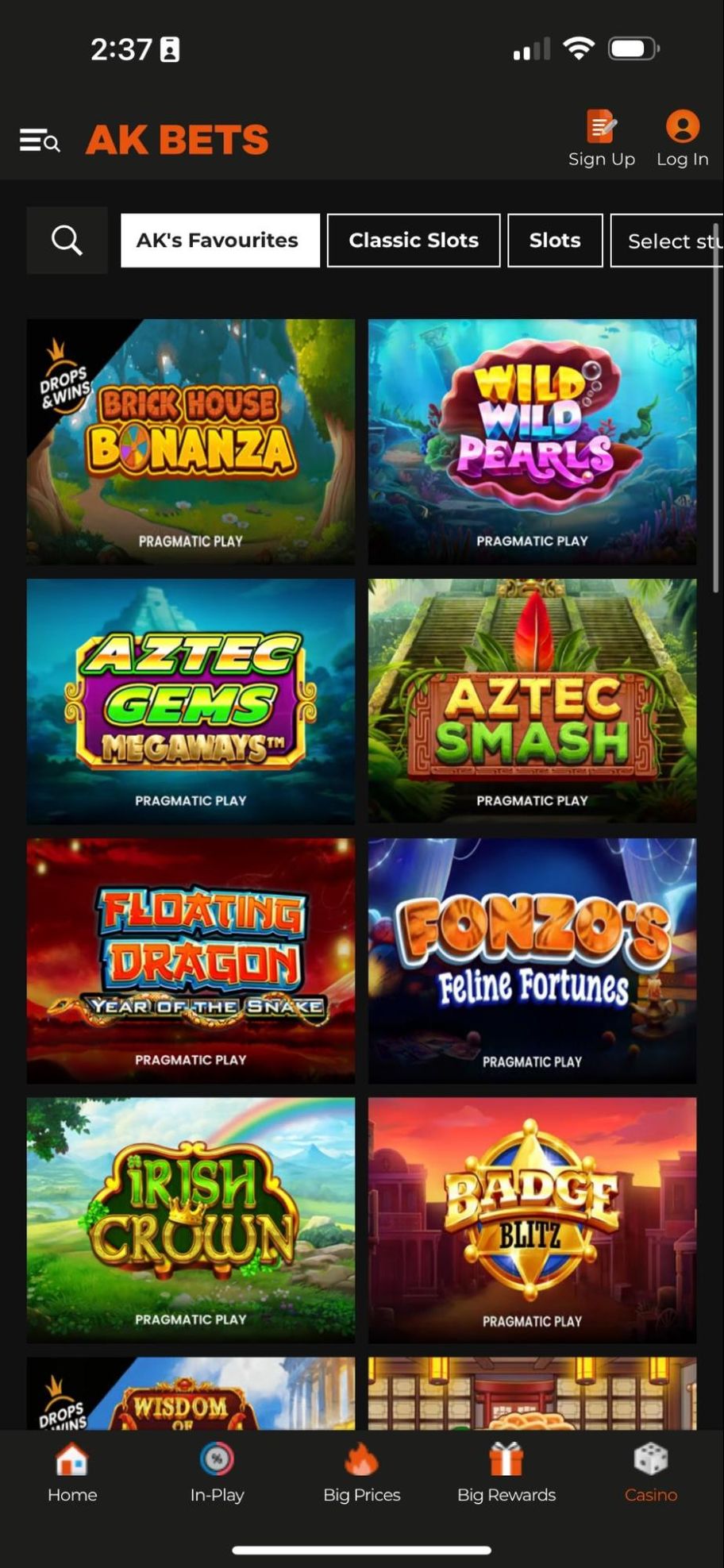AK Bets casino review | Minimum 10 free spins after wagering £50