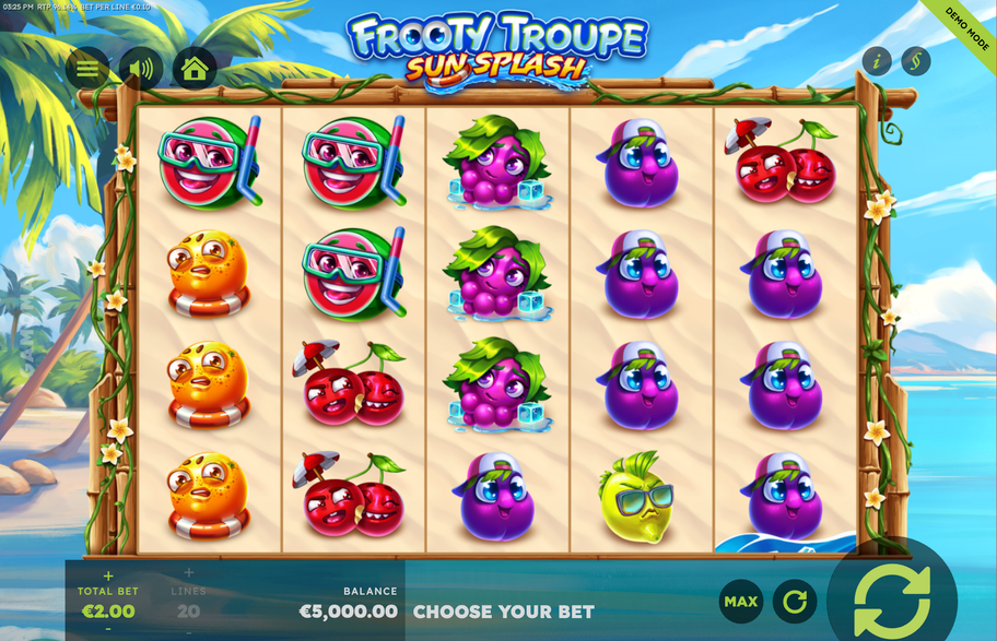 Frooty Troupe Sun Splash slot released – features, RTP & free play demo