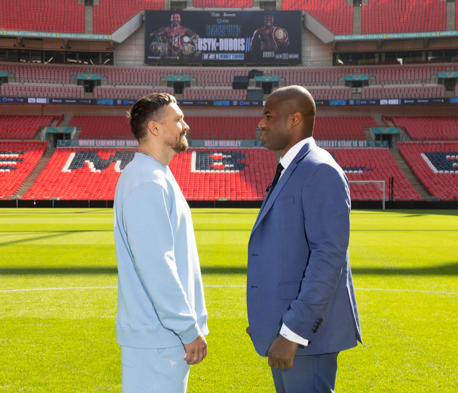 QUEENSBERRY Oleksandr Usyk (left) goes up against Daniel Dubois for their second fight in July