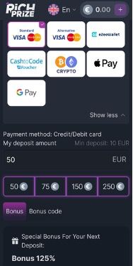 Rich Prize Casino Review UK | Enjoy As Many As Five Welcome Bonuses