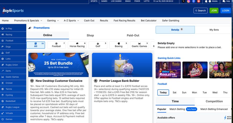Boyle Sports bookmaker review: Everything you need to know