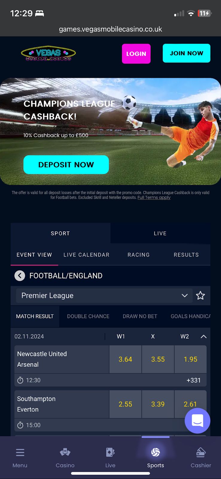 Vegasmobilecasino bookmaker review: Everything you need to know
