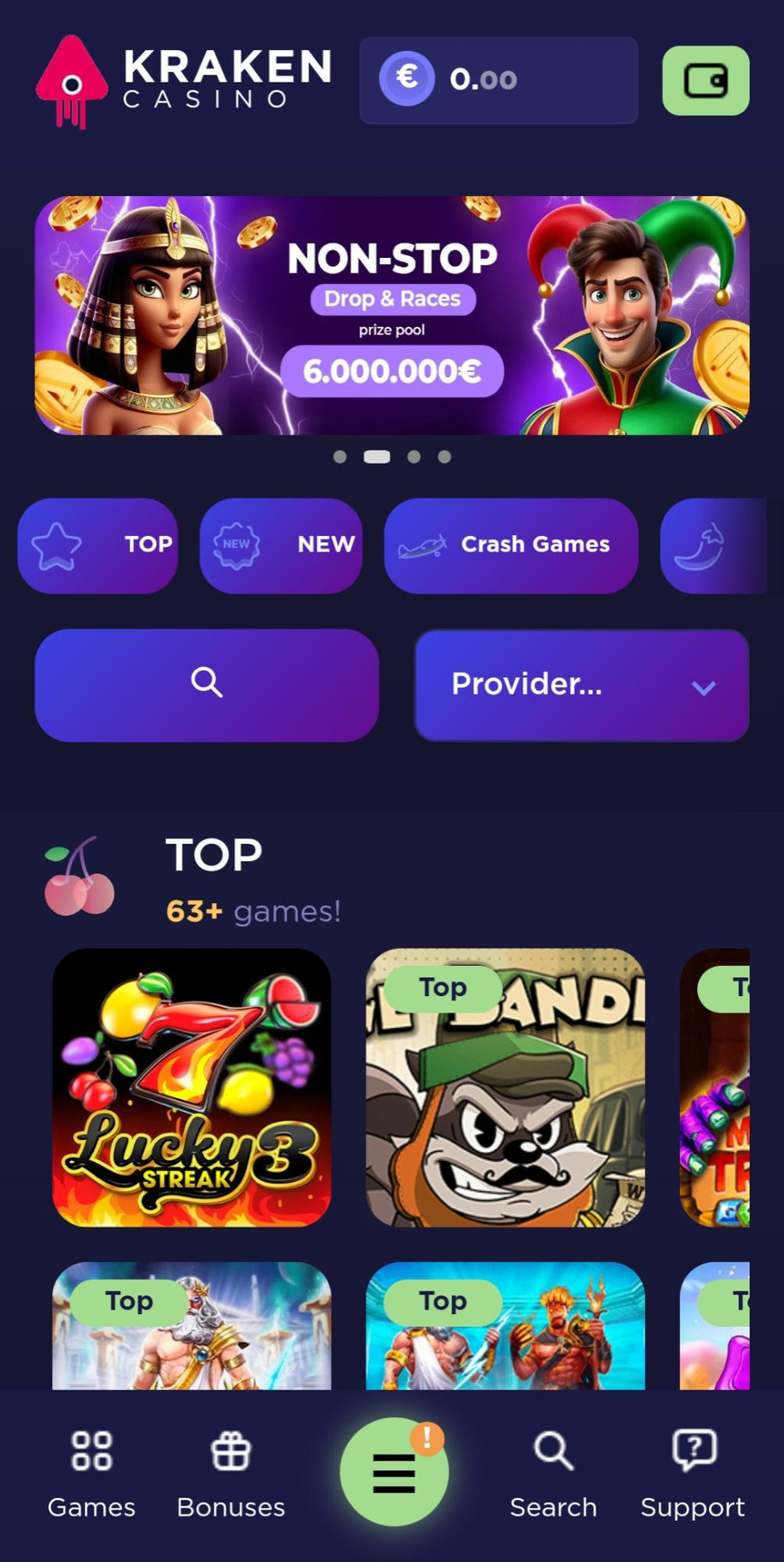 Kraken Casino crypto casino review | Up to 125% deposit match + 100 free spins 