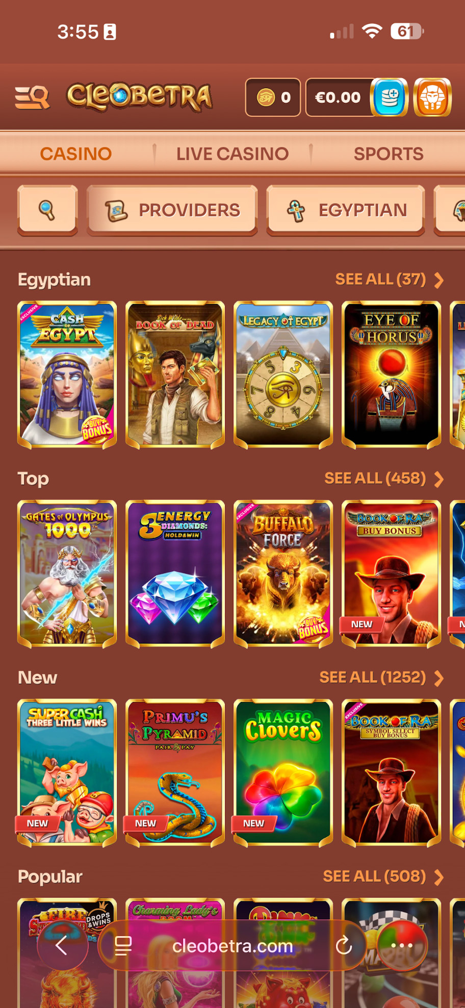 Cleobetra casino review | €1000 and 350 free spins bonus | FIRST