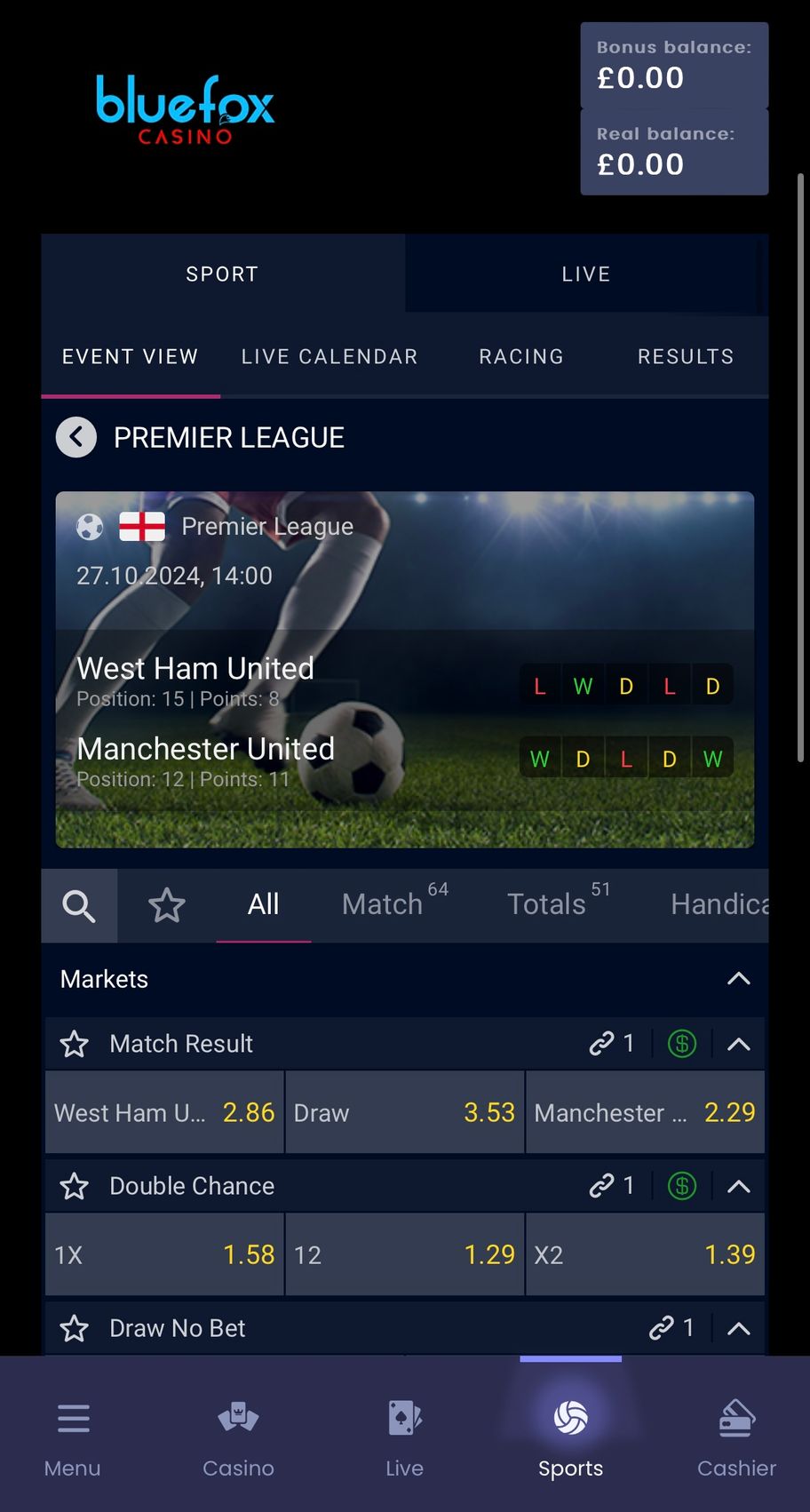 Blue Fox Casino bookmaker review: Everything you need to know